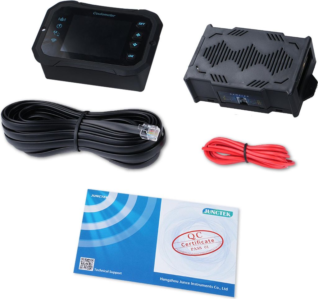 WIFI Batteriemonitor mit 2,4 Zoll Farbdisplay – Spannungs- und Stromtester für Lithium-Batterien bis 600A mit App-Steuerung