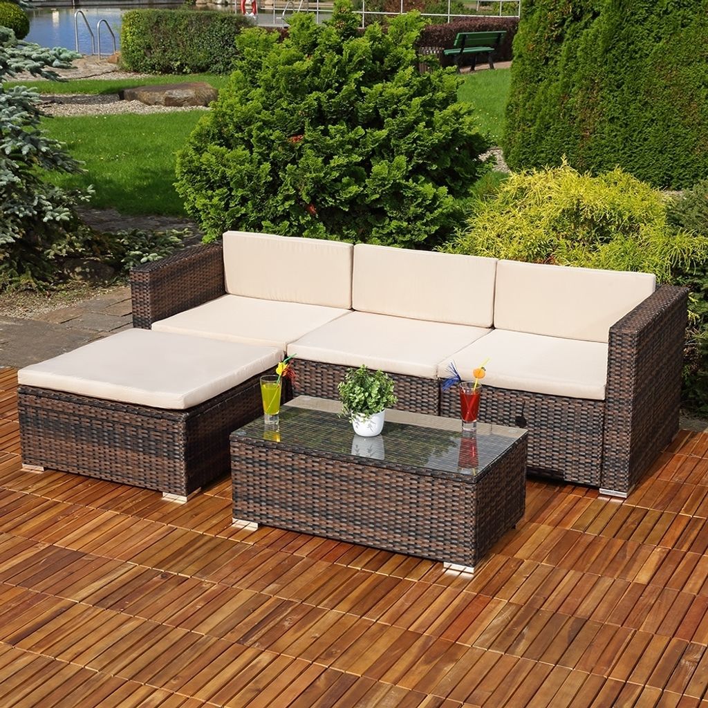 Mucola Gartenmöbel 5tlg. Gartenlounge Sitzgruppe Gartenset Produktbild 2