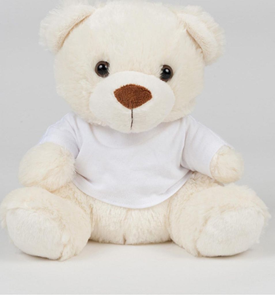 Mumbles MM030 | Bear in a T-Shirt / Spielzeugsicherheitsnorm EN71 - Farbe: Cream - Größe: M