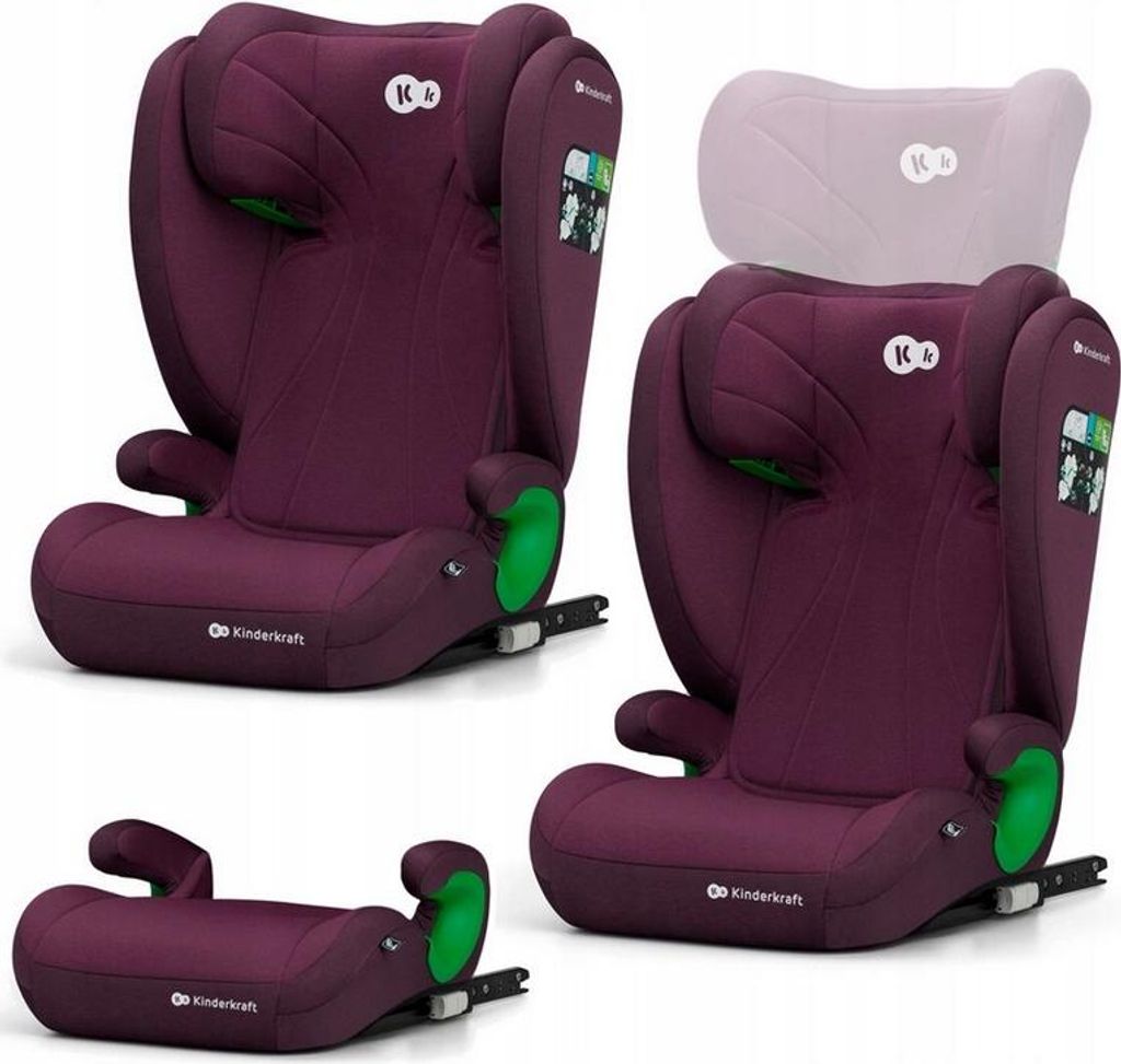 Kinderkraft Junior Fix I-Size Isofix Autositz 100-150Cm Kirsche