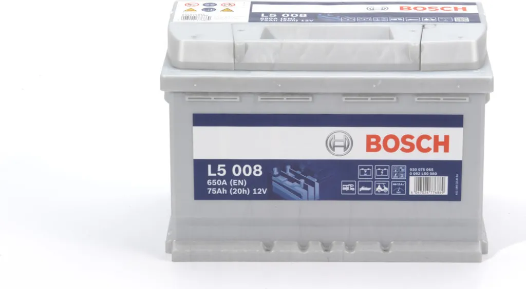 Batterie Bosch L5 008 12V 75Ah 650A : finissez-en avec les pannes d'auto