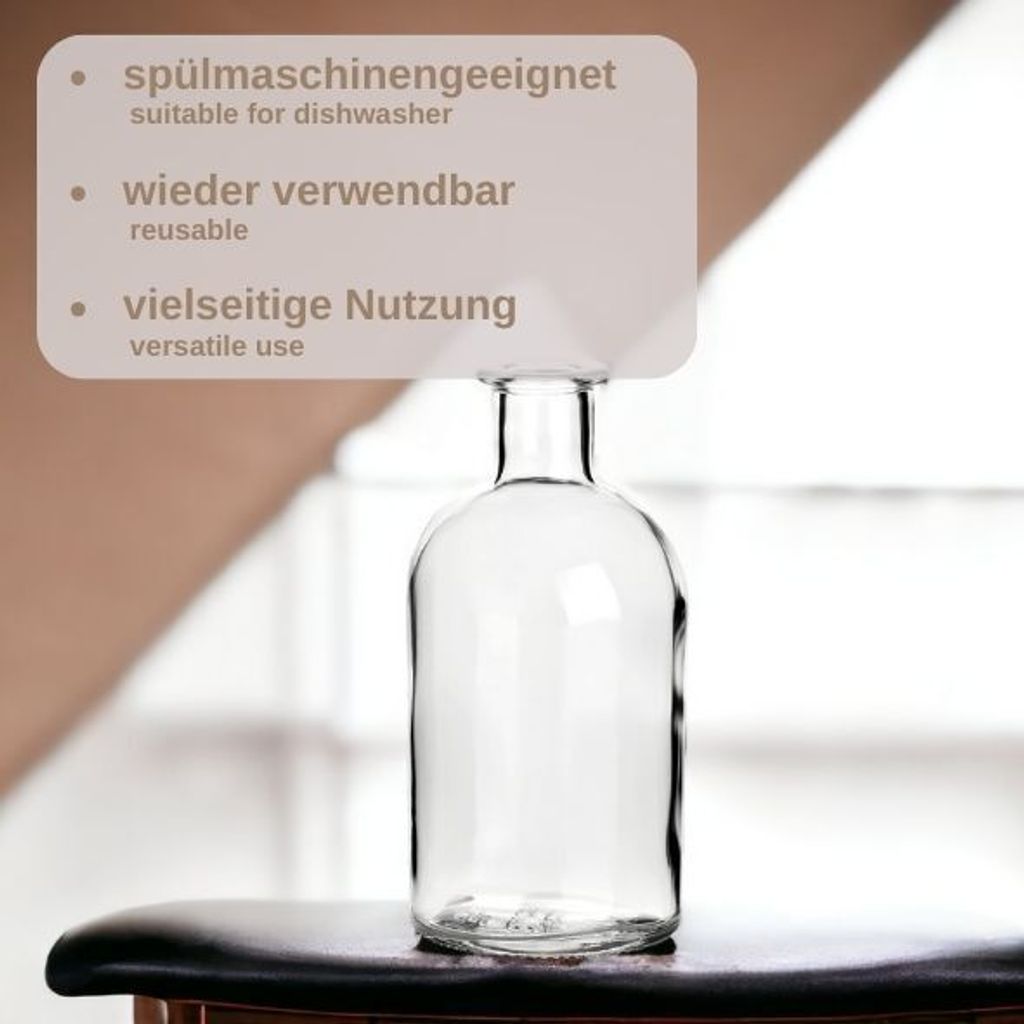 gouveo 24er Set Glasflaschen 250 ml Apotheker mit Produktbild 3