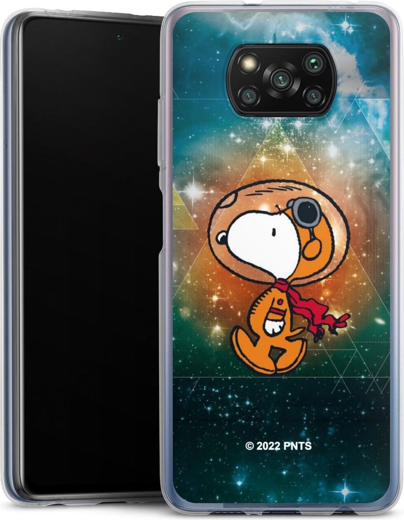 DeinDesign Handyhülle für Xiaomi Poco X3 Pro Silikon Hülle Case Smartphone Schutzhülle Astronaut Offizielles Lizenzprodukt Snoopy