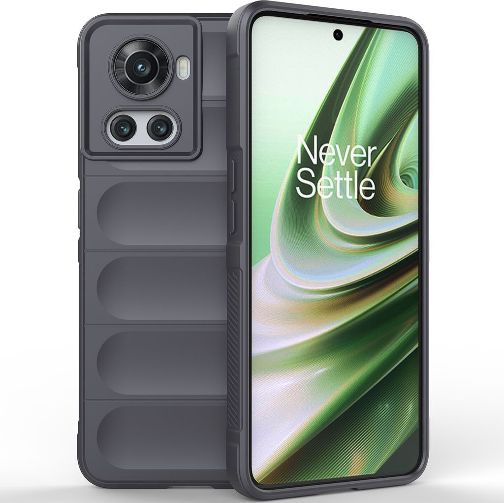Handyhülle für OnePlus 10R 5G Weich TPU Silikon Stossfest Anti-rutsch Hülle Dunkelgrau