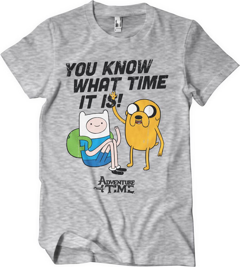 It's Adventure Time T-Shirt - Small - HeatherGrey