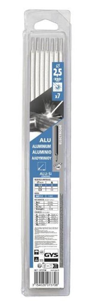 7 électrodes en alu GYS 073708 Ø2,5 - BLISTER Image du produit 