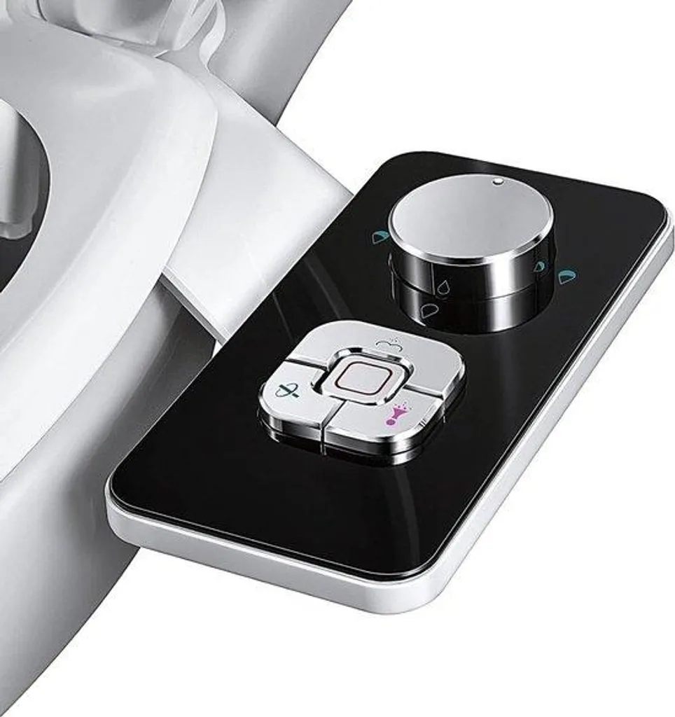Bidet amovible pour WC avec double jet d'eau froide et buses hygiéniques