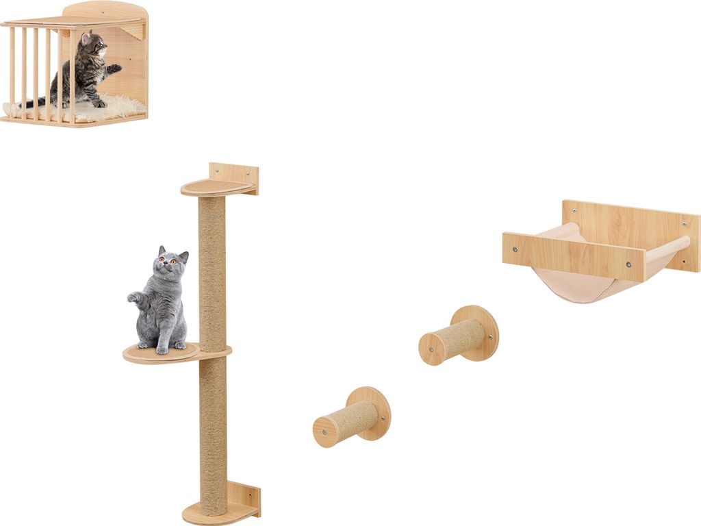 COSTWAY 5 PCS Kletterwand Katzen, Kratzbaum mit Produktbild 