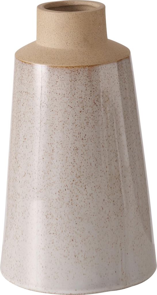 Boltze Vase Catrinia Gefäß in Beige Matt aus Steingut 2026125