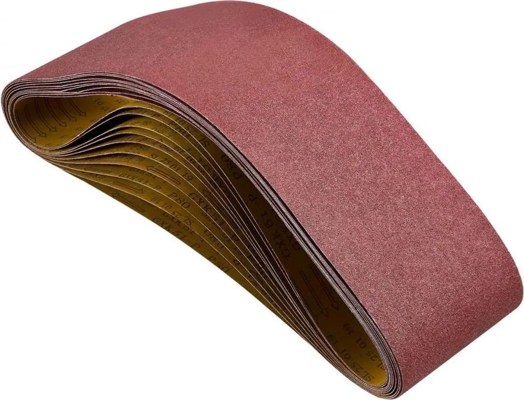 10 Bandes abrasives grain 80 anti-déchirure 152 x 1219 mm pour ponçage