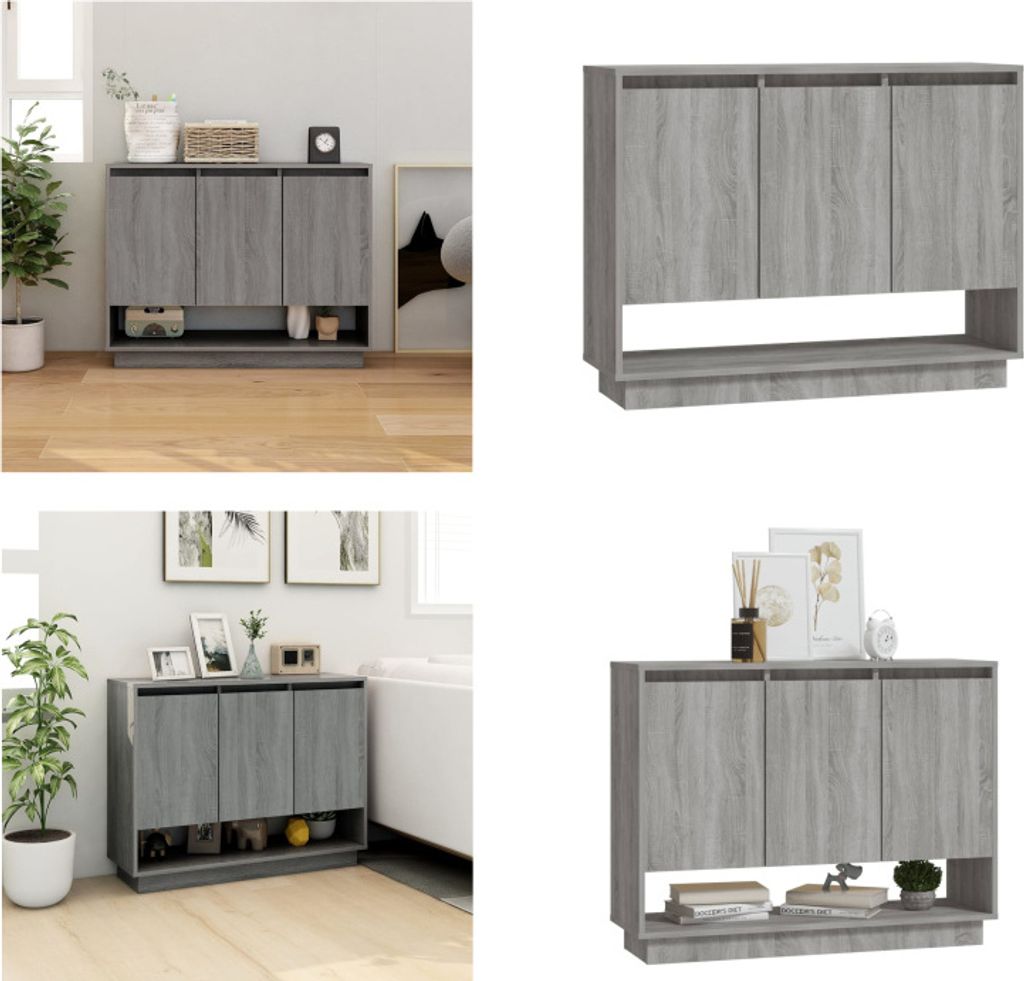 vidaXL Sideboard Grau Sonoma 97x31x75 cm Holzwerkstoff - Sideboard - Schrank - Küchenschrank - Lagerschrank