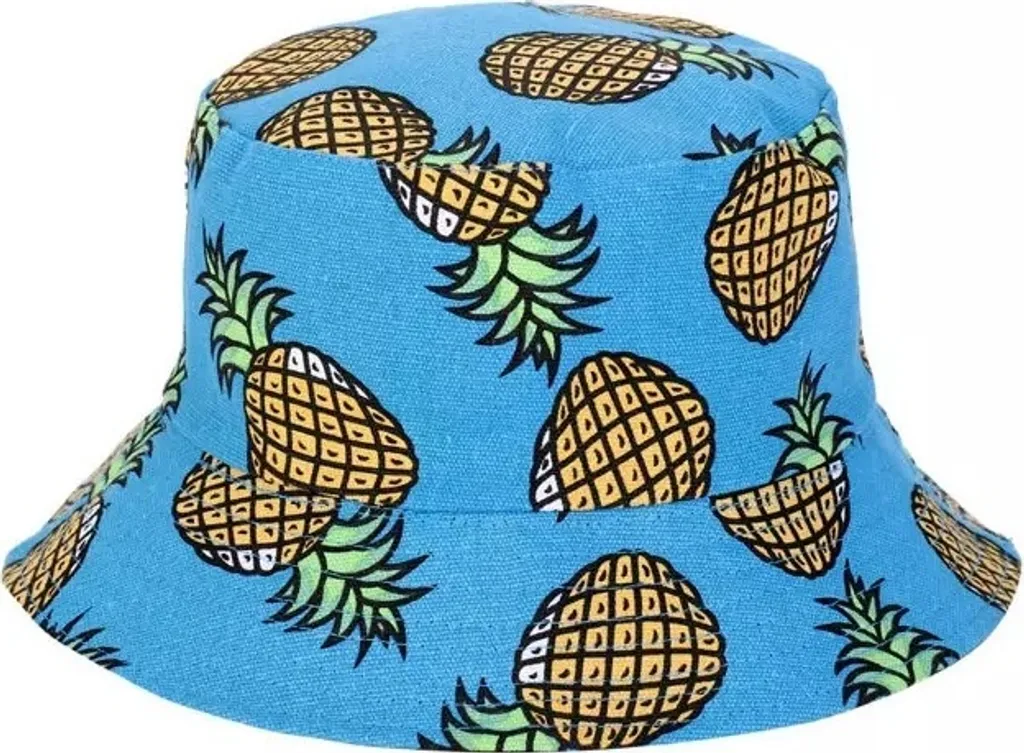 Cappello Pineapple Blu KP22927 - Accessorio Festa in Spiaggia e Aperitivo