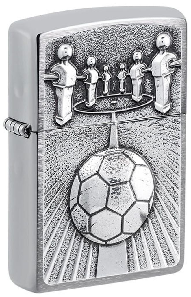 Zippo Benzin-Feuerzeug chrom gebürstet "Kicker" 3D 2007885, Produktbild 
