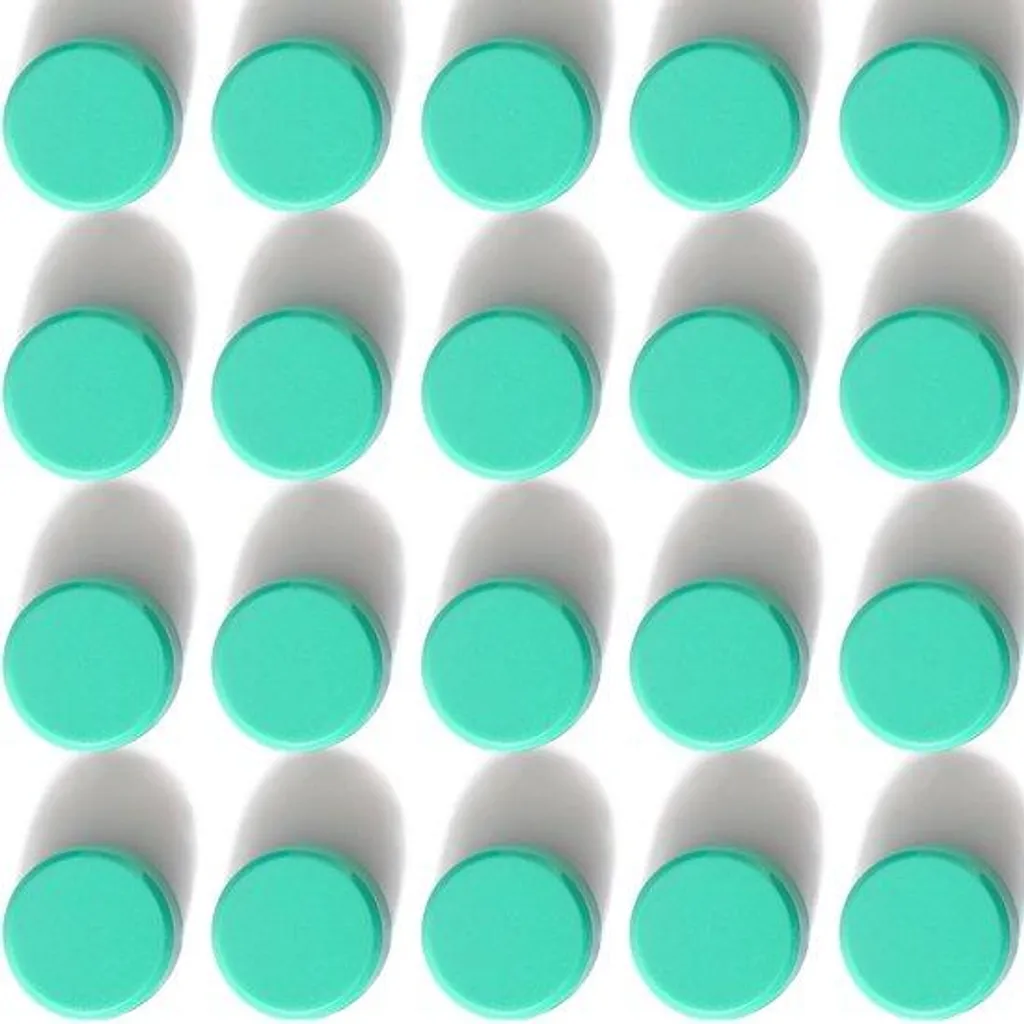 Aimants de bureau verts 20 unités pour tableau blanc et planning mural