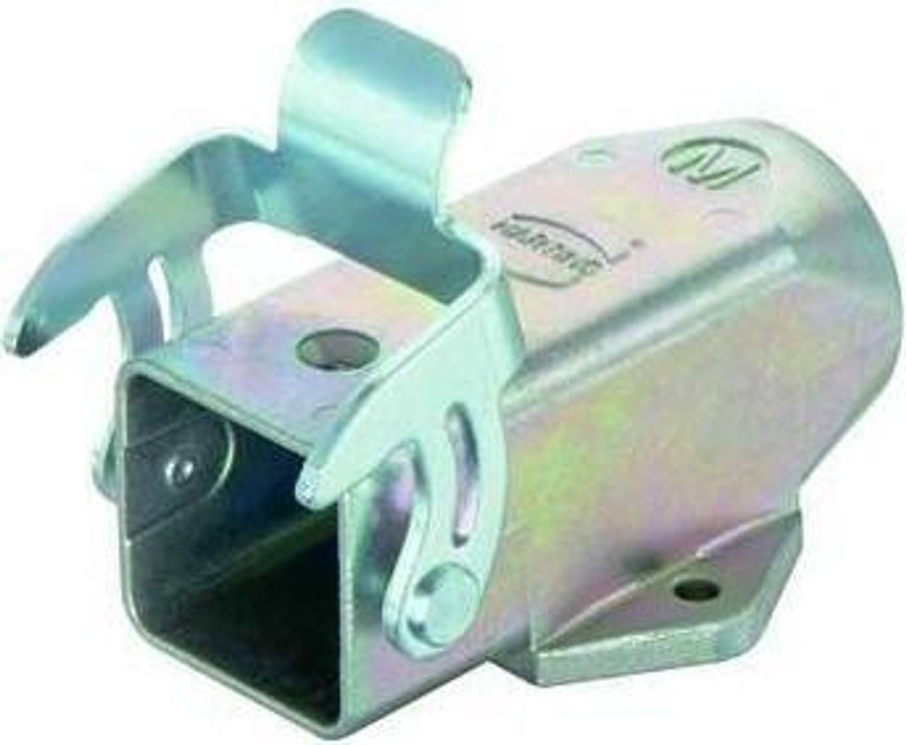 HARTING Han 3A EMV Sockelgehäuse mit geschlossenem Boden, 1xM20 gerader Kabelabgang, mit 1 Bügel EMV-Verschraubung M20