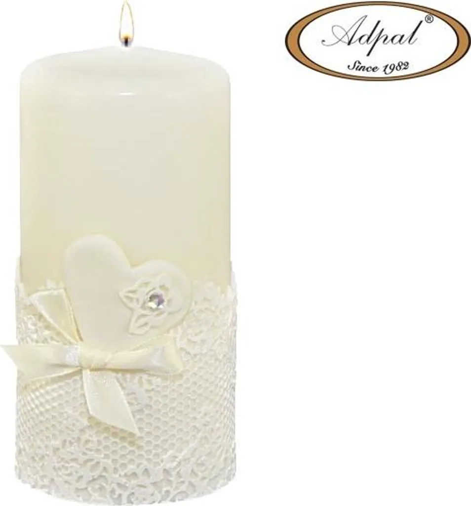 Bougie Décorative Coeur en Pierre Blanche - Luminaire d'Ambiance Zen