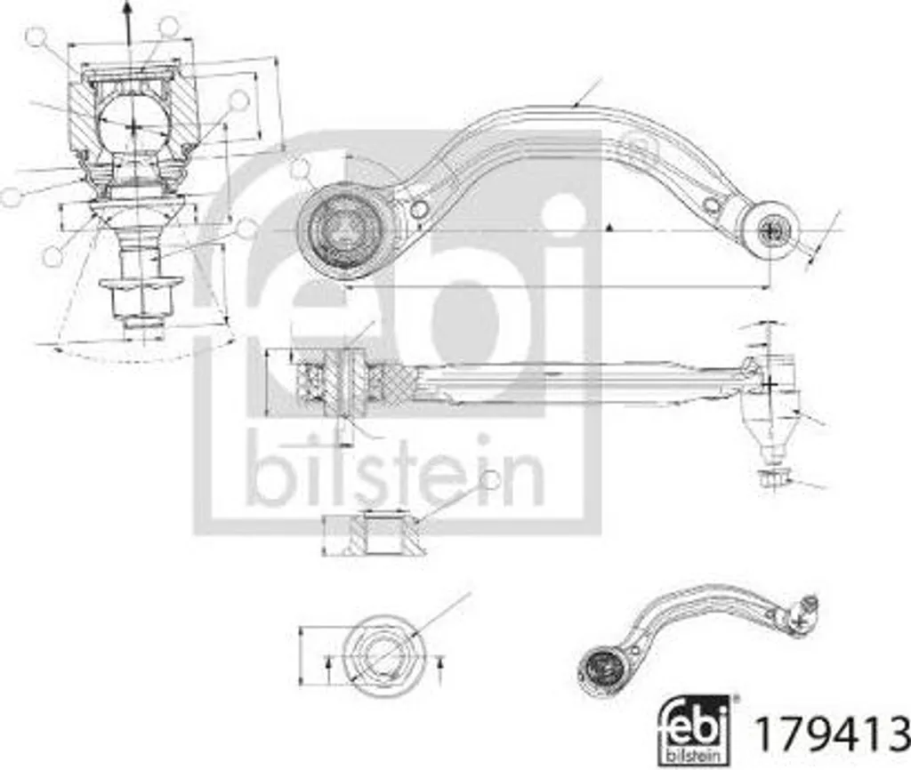 Bras de suspension de roue FEBI pour Tesla Model Y et Model 3 Berline