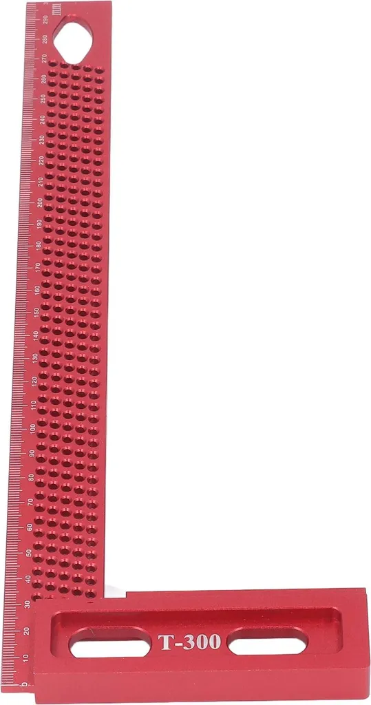 Règle d'équerrage en aluminium pour menuisier, équerre de cadre rouge - 16