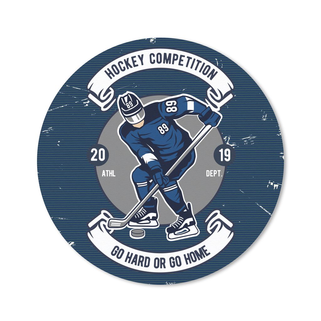 MuchoWow Mauspad Mousepad Eishockey - Jahrgang - Puck 20x20 cm - Mousepads - Maus Mat - Pad - Mausunterlage - Schreibtischmatte