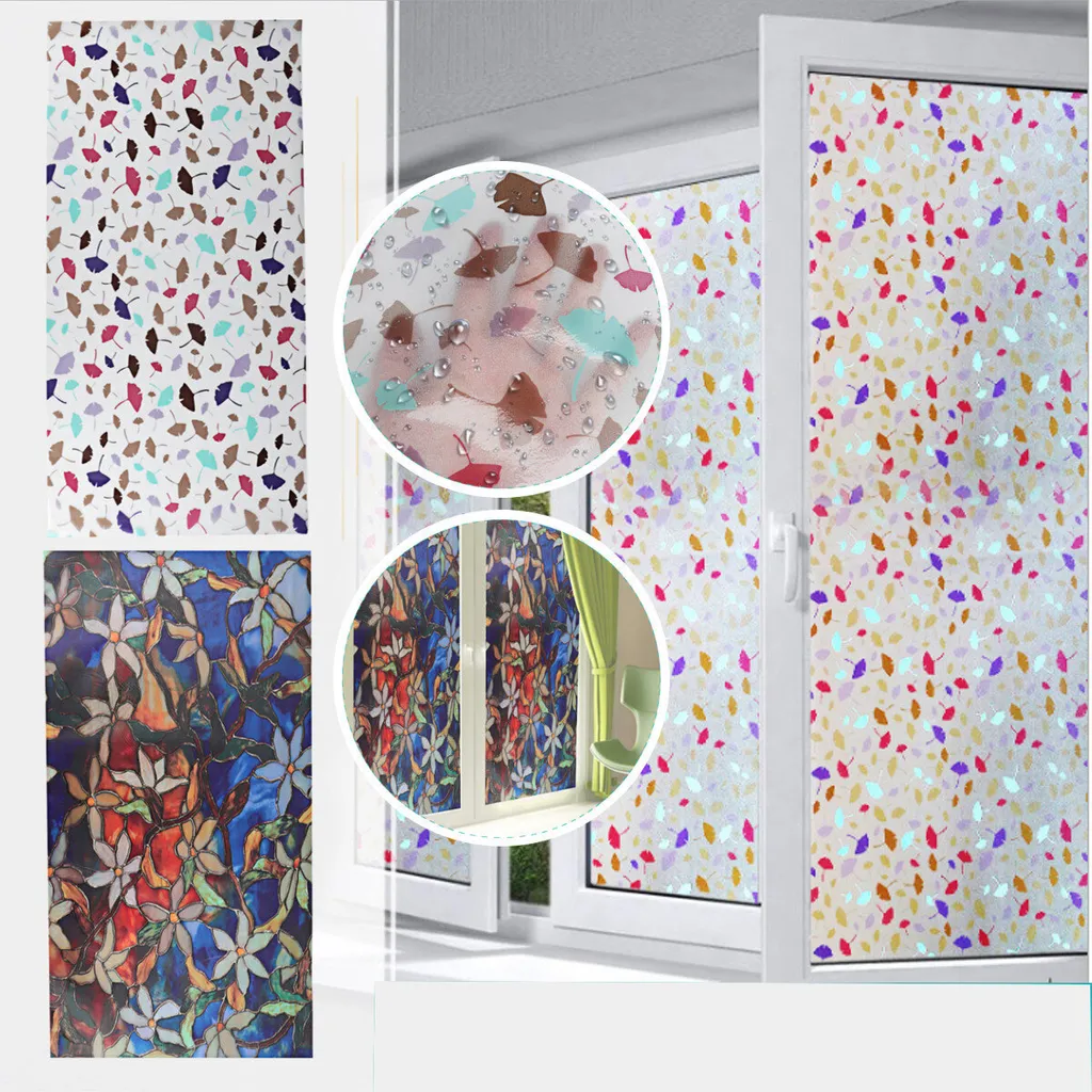 Pellicola Privacy 3D per Finestre - PVC Statica Impermeabile Bagno