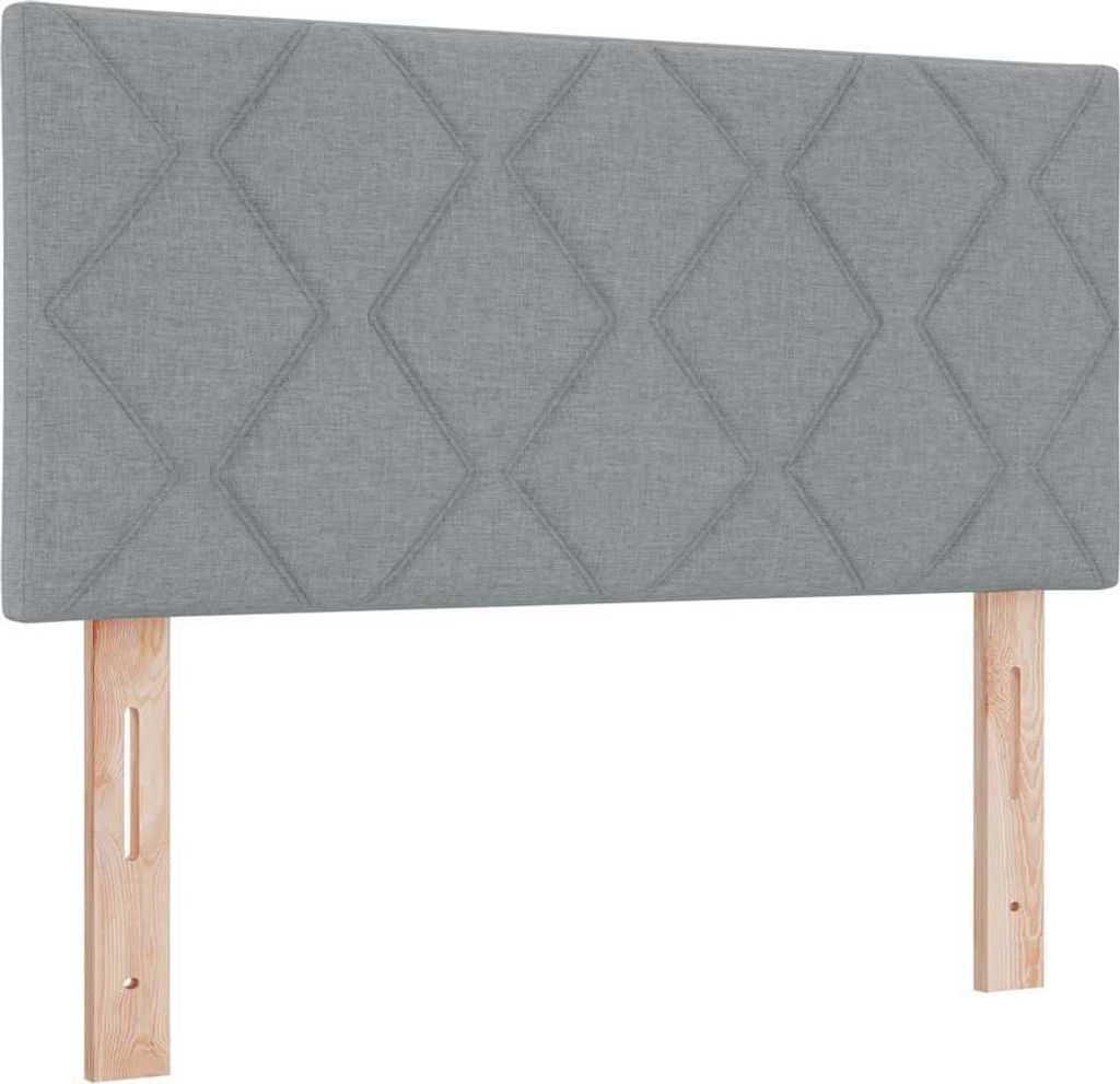 vidaXL Kopfteil Hellgrau 90 cm Stoff