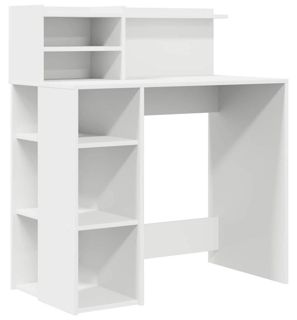 vidaXL Scrivania con ripiano bianco 90 x 48 x 101,5 cm Immagine del prodotto 