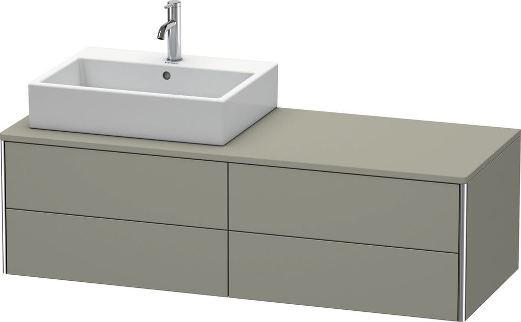 Duravit XSquare Konsolenwaschtischunterbau wandhängend, 4 Schubkästen, Becken links, 1400x400x548mm, XS4913L9292
