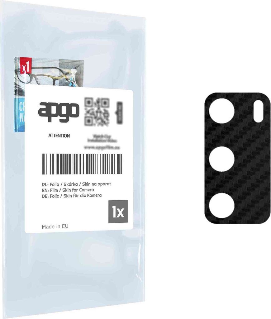 apgo Objektivschutz-Folie, Kameraschutz kompatibel mit Huawei P40, Carbon-Imitation, Rückseite Schutzfolie für Kamera-Insel, Hinten Folie, kratzf...