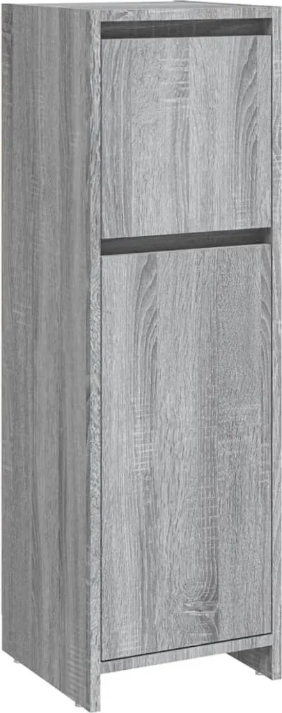Meuble de rangement salle de bain colonne 30x95 cm gris bois Sonoma