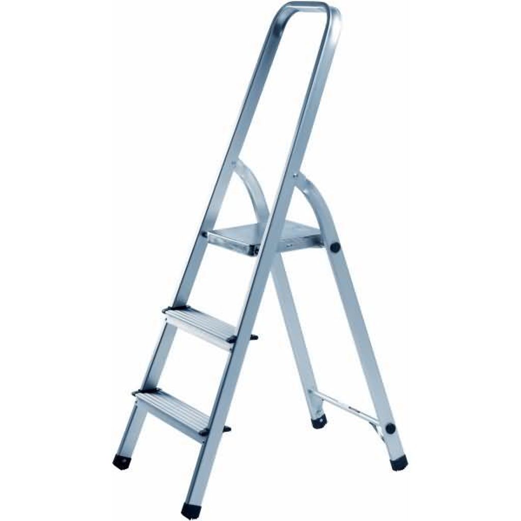 Alco Haushaltsleiter Aluminium 3-stufig 125cm silber