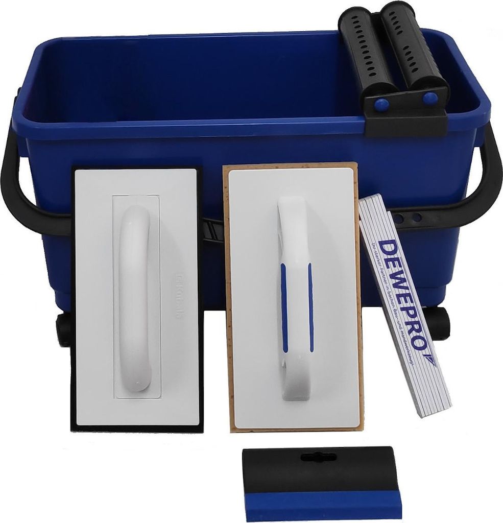 DEWEPRO Profi Fliesenleger Waschset 8-teilig 22l Box Produktbild 
