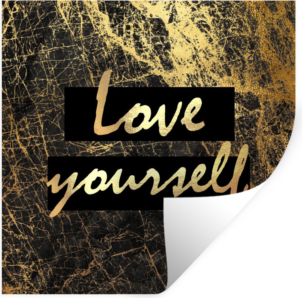 MuchoWow Wandtattoo Wandsticker Wandaufkleber Zitat - Zuversicht - Gold 80x80 cm Selbstklebend und Repositionierbar - Wierderverwendbar - Selbstk...