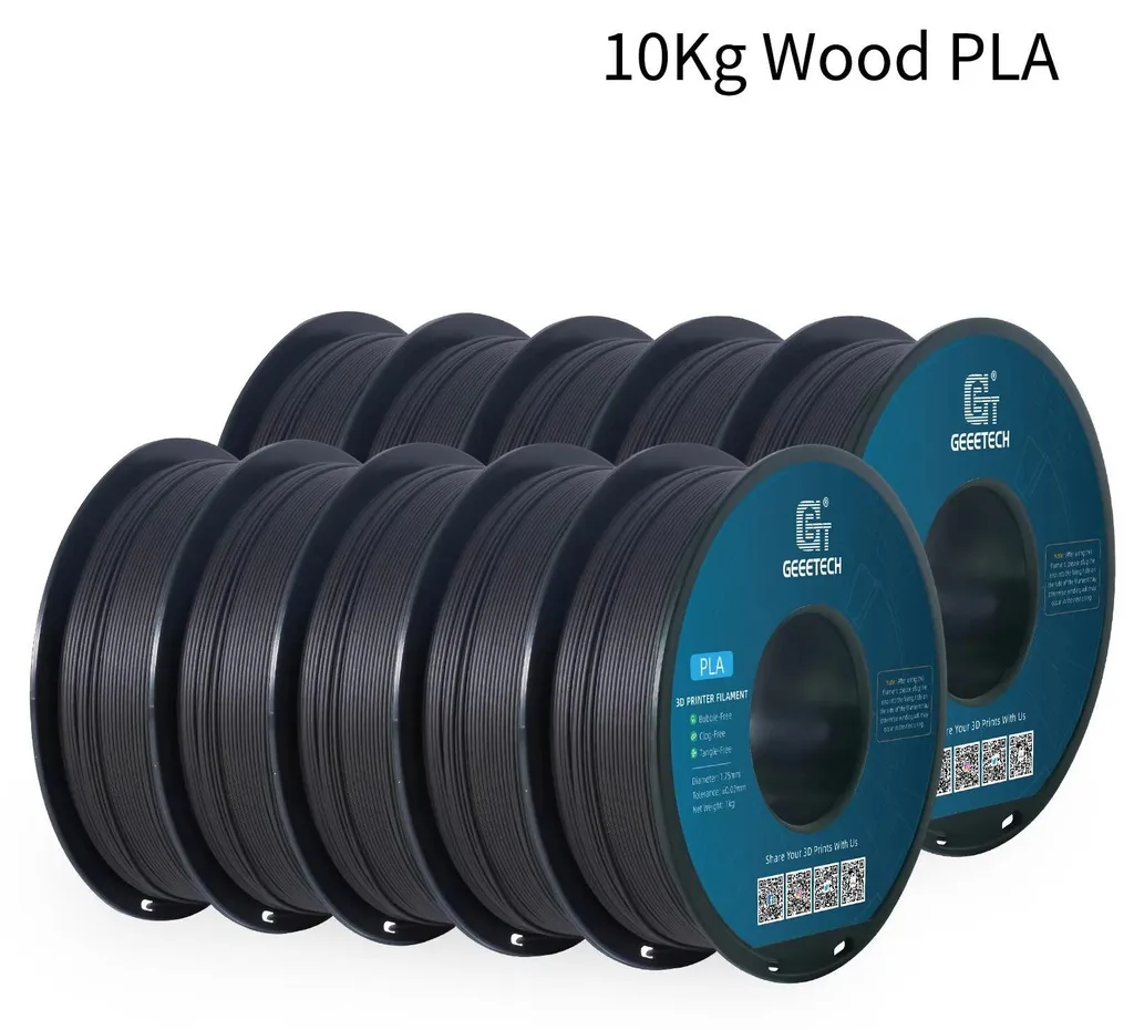 Filament PLA 1.75mm aspect bois ébène bobine de 343m pour imprimante 3D