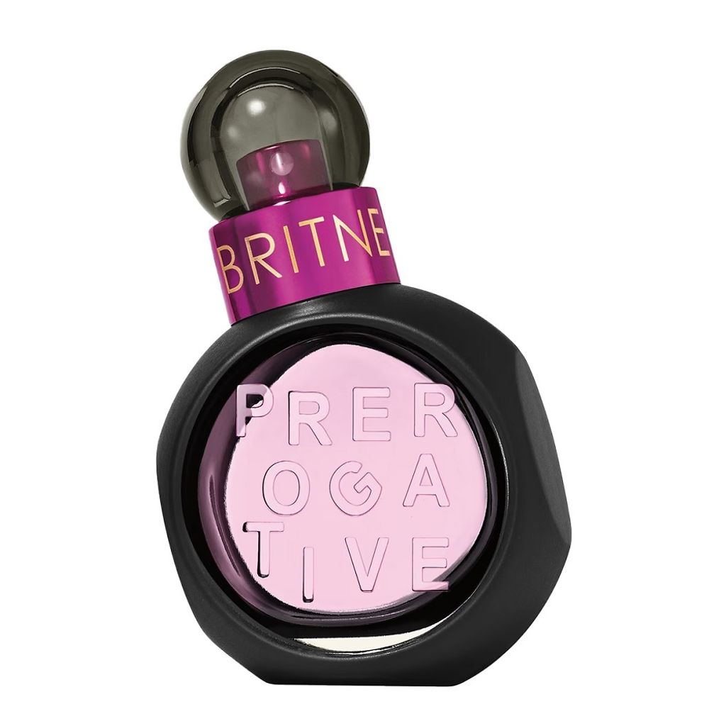 A bottle of Britney Spears Prerogative Eau de Parfum.