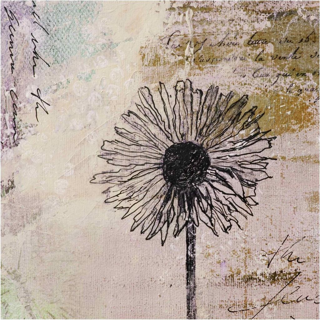 Fototapete Blumen - Vliestapete - Bildtapete UV-beständig Pusteblume braun Vintage Wandtapete geruchsfrei