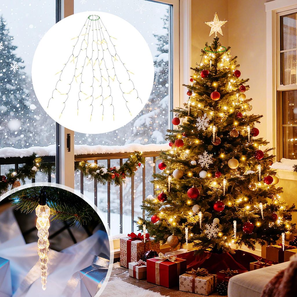 LED Lichterkette Weihnachtsbaum Lichterkette mit Produktbild 