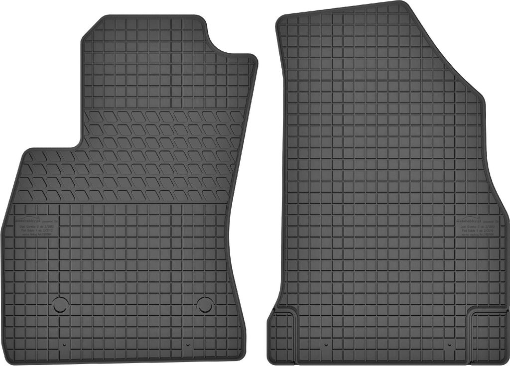 Vorne Gummimatten Gummi Fußmatten für Opel Combo D