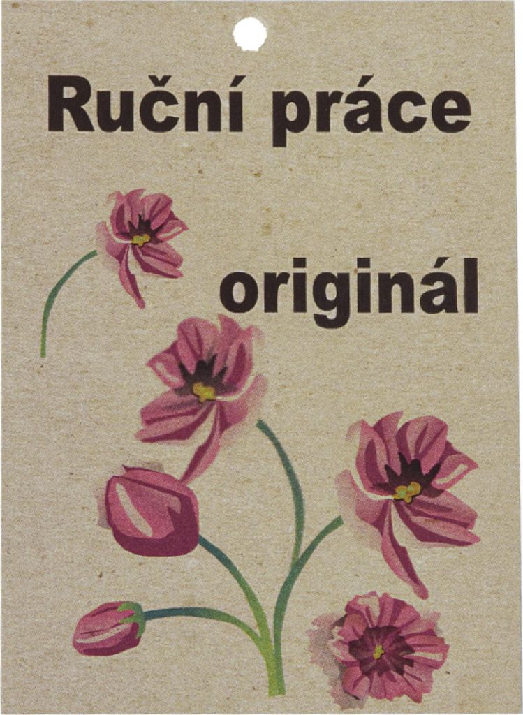 Handgefertigtes Schild - 50x70 mm - Rosa,Beige