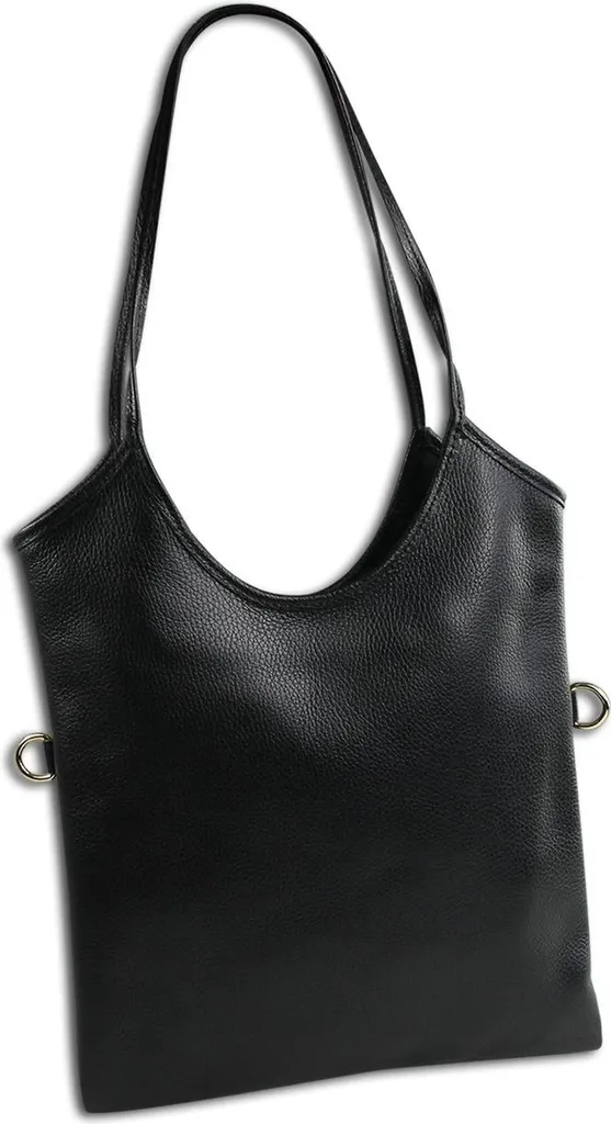 Petit sac à main bandoulière femme en cuir véritable noir Toscanto