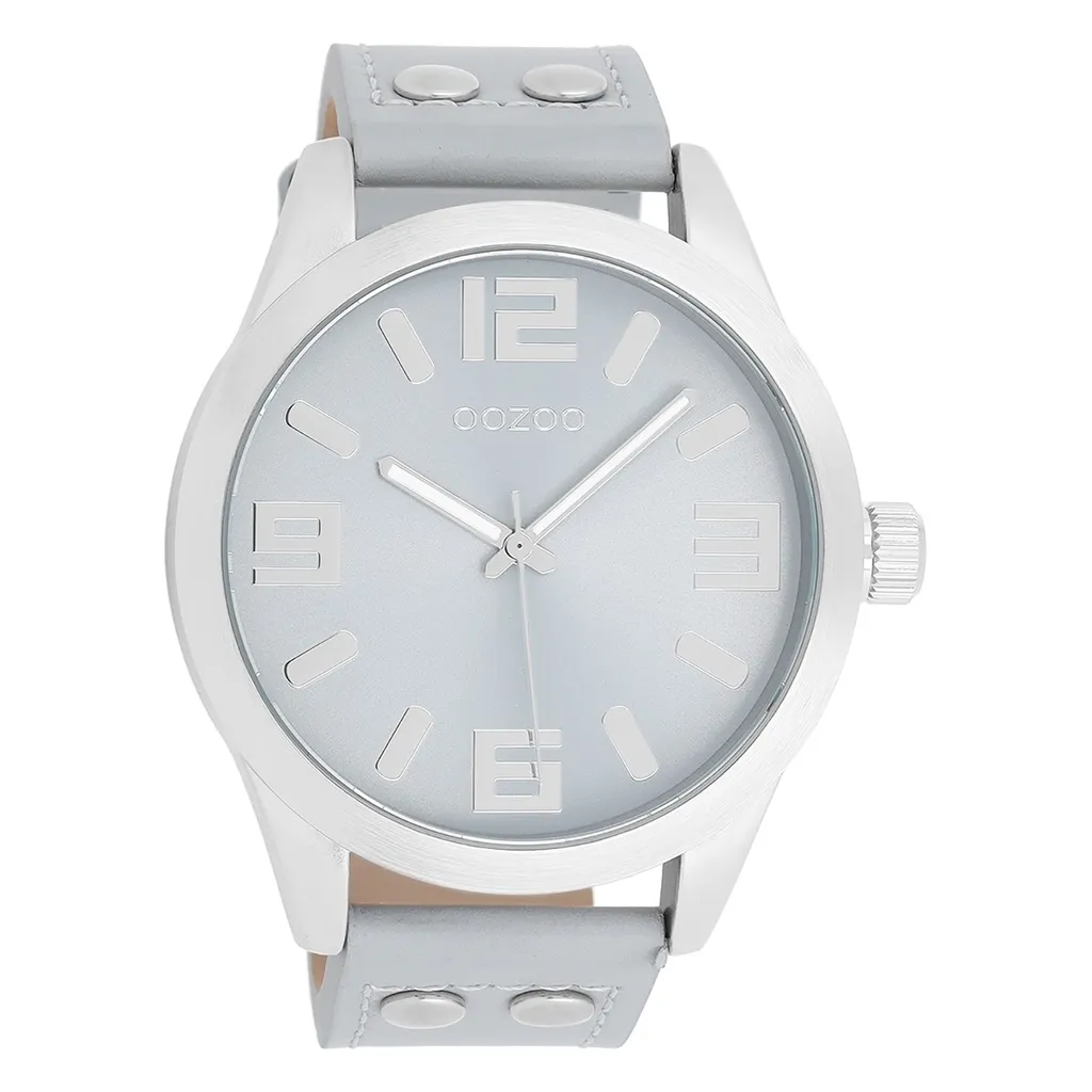 Montre Femmes Oozoo Grise en Cuir Véritable et Cadran Analogique