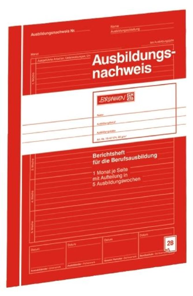 BRUNNEN|Baier und Schneider Heft A4 Ausbildungsnachweis Produktbild 