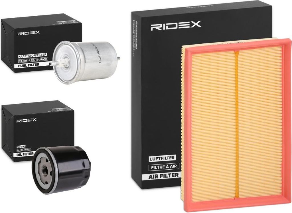 RIDEX Filterset Inspektionspaket Filtersatz für VW Golf IV Schrägheck (1J1) Golf V Schrägheck (1K1) Passat Variant (3C5) Golf IV Variant (1J5)