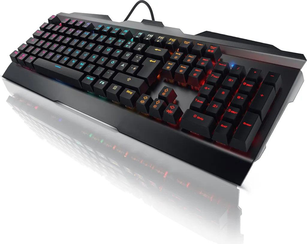 Clavier mécanique RGB Titanwolf Invader en aluminium brossé robuste