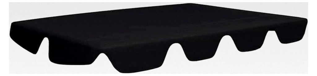 Ersatzdach für Gartenschaukel, Sonnendach, schwarz, 150/130x105/70 cm