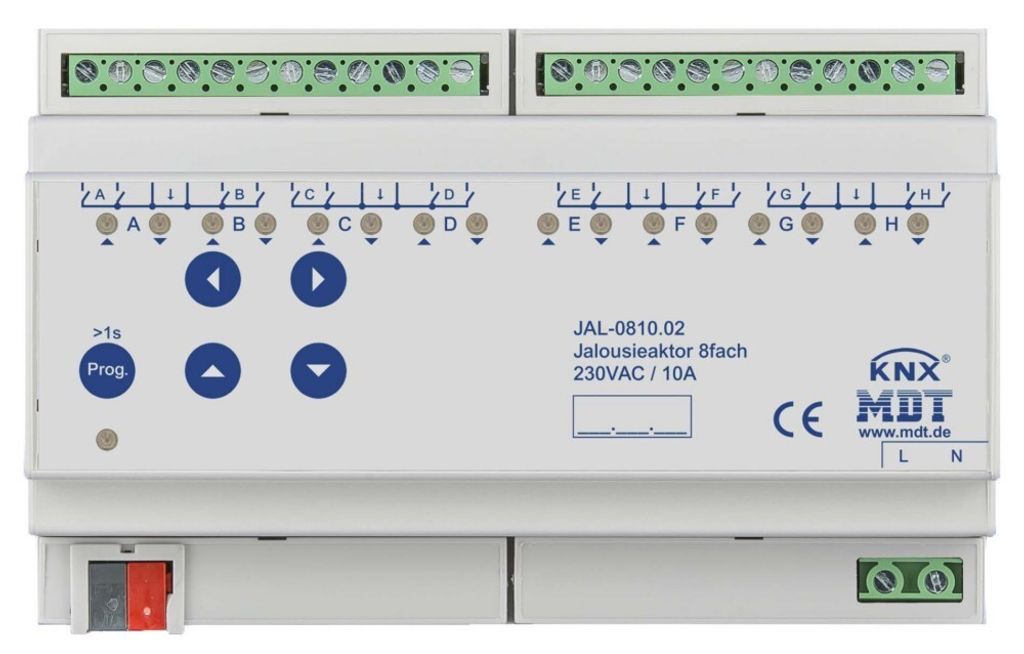 MDT JAL-0810.02 Jalousieaktor 8fach 8TE REG 10A 230VAC