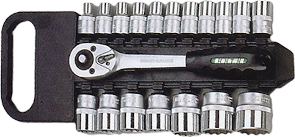 PROREGAL Werkzeug- und Steckschlüsselsatz 19 PCs Honiton, 1/2 ", (8-19mm)
