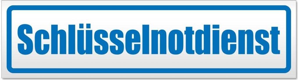 Kiwistar Schlüsselnotdienst Magnetschild Schild magnetisch - 20cm Blau - Magnetfolie für Auto PKW Kfz