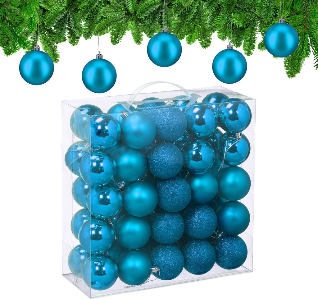 relaxdays Weihnachtskugeln im 50er Set