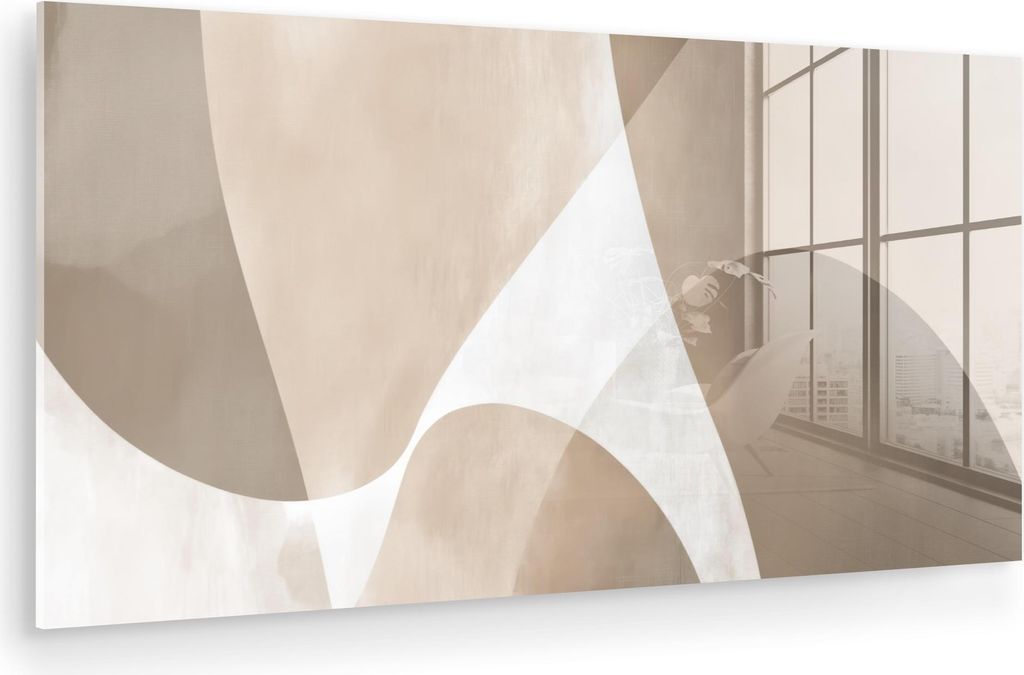 MuchoWow Glasbilder - Bilder auf Wandbild - Foto auf Glas Glatte Oberflächen - Harmonisch - Wellenförmig 120x60 cm Wanddekoration aus Glas - Acry...