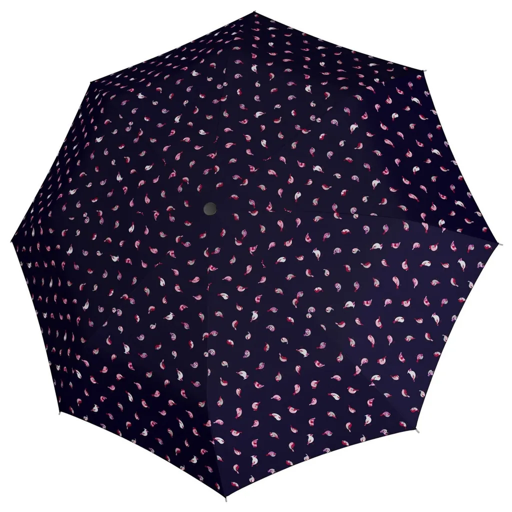 Doppler Fiber Magic Birds Blu | Ombrello da Viaggio Automatico e Leggero